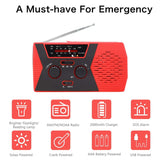 [2019 Upgraded Version] RegeMoudal Emergency Solar Hand Crank Radio, NOAA Weather Radio