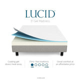 5 Inch Gel Memory Foam Mattress - Dual-Layered - Firm Feel - Twin Size