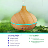 Ultimate Aromatherapy Diffuser & Essential Oil Set - Ultrasonic Diffuser  - 300ml Diffuser with 4 Timer & 7 Ambient Light Settings - Lavender