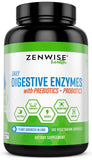Zenwise Health Digestive Enzymes Plus Prebiotics & Probiotics - Natural Support for Better Digestion & Lactose Absorption - for Bloating