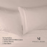 1500 Supreme Collection Extra Soft Twin Sheets Set, Beige - Luxury Bed Sheets Set with Deep Pocket Wrinkle Free Hypoallergenic Bedding Beige