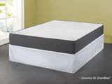 Zinus SmartBase Easy On/Easy Off Bed Skirt for 18 Inch Premium SmartBase Mattress Foundation, Twin