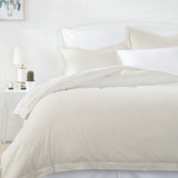 AmazonBasics Microfiber Duvet Cover and Pillow Sham Set - King, Beige