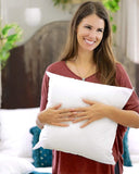 Set of 2-12 x 12 Premium Hypoallergenic Stuffer Pillow Inserts Sham Square Form Polyester, Standard/White - Made in USA