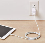 AmazonBasics Lightning to USB A Cable, MFi Certified iPhone Charger, White, 6 Foot, 2 Pack