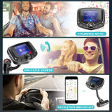 ZEEPORTE Bluetooth FM Transmitter for Car, 1.8" Color Screen Wireless Bluetooth FM Radio Adapter QC3.0 Qucik Charger with EQ Mode, 3 USB Ports