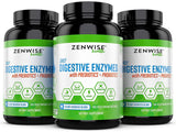 Zenwise Health Digestive Enzymes Plus Prebiotics & Probiotics - Natural Support for Better Digestion & Lactose Absorption - for Bloating