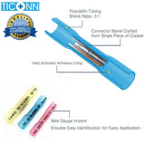 TICONN 6543871333 200PCS Heat Shrink Connectors Kit, Insulated Waterproof Electrical Marine Automotive Wire Crimp Terminals, (3 Colors / 3 Sizes)