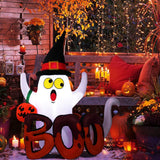5 Foot Halloween Inflatable Ghost, Blow Up Ghost with Internal LED Lights