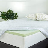 Zinus 1.5 Inch Green Tea Memory Foam Mattress Topper, Twin