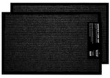 2-Pack Indoor Outdoor Mat for Home, Office, RV, and More, Black Door Mats, 17 by 29.5-inch, black