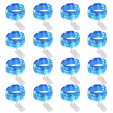 10ft 16 Pack Blue LED String Fairy Lights, 30 LED Waterproof Silver String Wire Lights