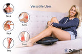 Zyllion Shiatsu Back and Neck Massager - Kneading Massage Pillow with Heat for Shoulders, Lower Back, Calf - Use at Home and Car, Black, (ZMA-13-BK)
