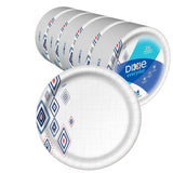 Dixie Everyday Paper Plates,10 1/16" Plate, 220 Count, Amazon Exclusive Design, 5 Packs of 44 Plates, Dinner Size Printed Disposable Plates