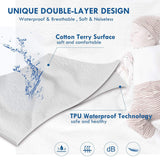 ZAMAT Premium 100% Waterproof Mattress Protector, Breathable & Noiseless Mattress Pad Cover, Fitted 14"-18" Deep, Vinyl Free, Hypoallergenic (Twin)