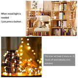33ft 100 LEDs Battery Operated String Lights Globe Fairy Lights with Remote Control