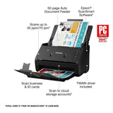 Epson WorkForce ES-500W Wireless Color Duplex Document Scanner for PC and Mac, Auto Document Feeder (ADF)