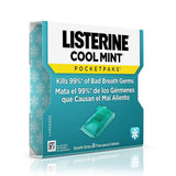 Listerine Cool Mint Pocketpaks Breath Strips Kills Bad Breath Germs, 24-Strip Pack (12 Pack)