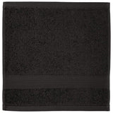 AmazonBasics Fade-Resistant Cotton Washcloths - Pack of 12, Black