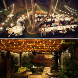 49FT Outdoor String Lights Commercial Grade Weatherproof Yard Lights, 11W Incandescent Bulbs
