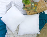 Foamily Set of 4-12 x 12 Premium Hypoallergenic Stuffer Pillow Inserts Sham Square Form Polyester, 12" L X 12" W, Standard/White