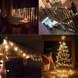 33ft 100 LEDs Battery Operated String Lights Globe Fairy Lights with Remote Control