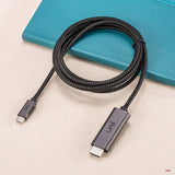 USB C to HDMI Cable(4K@60Hz), uni USB Type-C to HDMI Cable [Thunderbolt 3 Compatible] for MacBook Pro 2019/2018/2017-Grey (6ft)