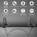 LETSCOM Bluetooth Headphones IPX7 Waterproof, Wireless Sport Earphones, Hifi Bass Stereo Sweatproof Earbuds W/Mic, Noise Cancelling Headset
