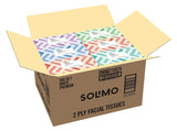 Amazon Brand - Solimo Facial Tissues, 160 Tissues per Box (18 Flat Boxes)