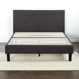 Zinus Shalini Upholstered Diamond Stitched Platform Bed / Mattress Foundation