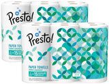 Amazon Brand - Presto! Flex-a-Size Paper Towels, Huge Roll, 12 Count = 30 Regular Rolls