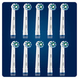 10 Braun Oral-B Cross Action Replacement Toothbrush Heads by Oral-B