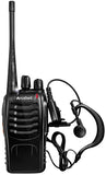Arcshell Rechargeable Long Range Two-Way Radios with Earpiece 6 Pack UHF 400-470Mhz Walkie Talkies Li-ion Battery and Charger Included