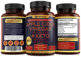 5X Potent Apple Cider Vinegar Capsules with Mother + BHB Salts Keto Diet Pills with MCT Oil, Fat Burner and Weight Loss Supplement Formula Keto