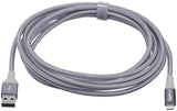 AmazonBasics Double Braided Nylon Lightning to USB Cable, Advanced Collection, MFi Certified iPhone Charger, Dark Grey, 10 Foot