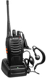 Arcshell Rechargeable Long Range Two-Way Radios with Earpiece 2 Pack UHF 400-470Mhz Walkie Talkies Li-ion Battery and Charger Included