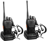 Arcshell Rechargeable Long Range Two-Way Radios with Earpiece 2 Pack UHF 400-470Mhz Walkie Talkies Li-ion Battery and Charger Included