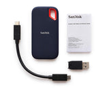 SanDisk 1TB Extreme Portable External SSD - USB-C, USB 3.1 - SDSSDE60-1T00-G25 and 256GB Ultra Fit USB 3.1 Flash Drive