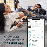 Fitbit Versa 2 Health & Fitness Smartwatch with Heart Rate, Music, Alexa Built-in, Sleep & Swim Tracking, Black/Carbon, One Size S & L Bands Included