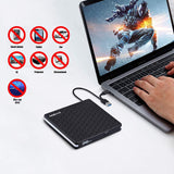 External DVD Drive, Amicool USB 3.0 Type-C CD DVD +/-RW Optical Drive USB C Burner Slim CD/DVD ROM Rewriter Writer Reader Portable for PC