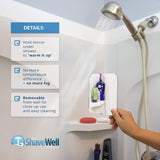 Deluxe Shave Well Fog-free Shower Mirror - 2 pack - Made in the USA - 33% larger than the Original Shave Well Anti-Fog Shower Mirror