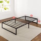 Zinus Abel 14 Inch Metal Platform Bed Frame with Steel Slat Support, Mattress Foundation, Twin
