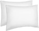 AmazonBasics Down Alternative Bed Pillows for Stomach and Back Sleepers - 2-Pack, Soft Density, Standard