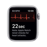 Apple Watch Series 5 (GPS, 44mm) - Silver Aluminum Case with White Sport Band
