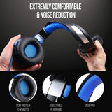ZIUMIER Gaming Headset PS4 Headset, Xbox One Headset with Noise Canceling Mic and Rgb Light, PC Headset w/ Stereo Surround Sound, Over-Ear Headphones