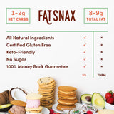 Fat Snax Cookies - Low Carb, Keto, and Sugar Free (Variety Pack, 6-pack (12 cookies)