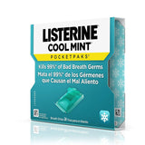 Listerine Cool Mint Pocketpaks Breath Strips Kills Bad Breath Germs, 24-Strip Pack (12 Pack)