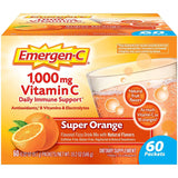 Emergen-C (60 Count, Super Orange Flavor, 2 Month Supply) Dietary Supplement Fizzy Drink Mix with 1000mg Vitamin C, 0.32 Ounce Powder Packets