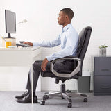AmazonBasics High-Back Executive Swivel Office Computer Desk Chair - Black with Pewter Finish