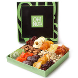 Holiday Nut and Dried Fruit Gift Basket, Healthy Gourmet Snack Christmas Food Box